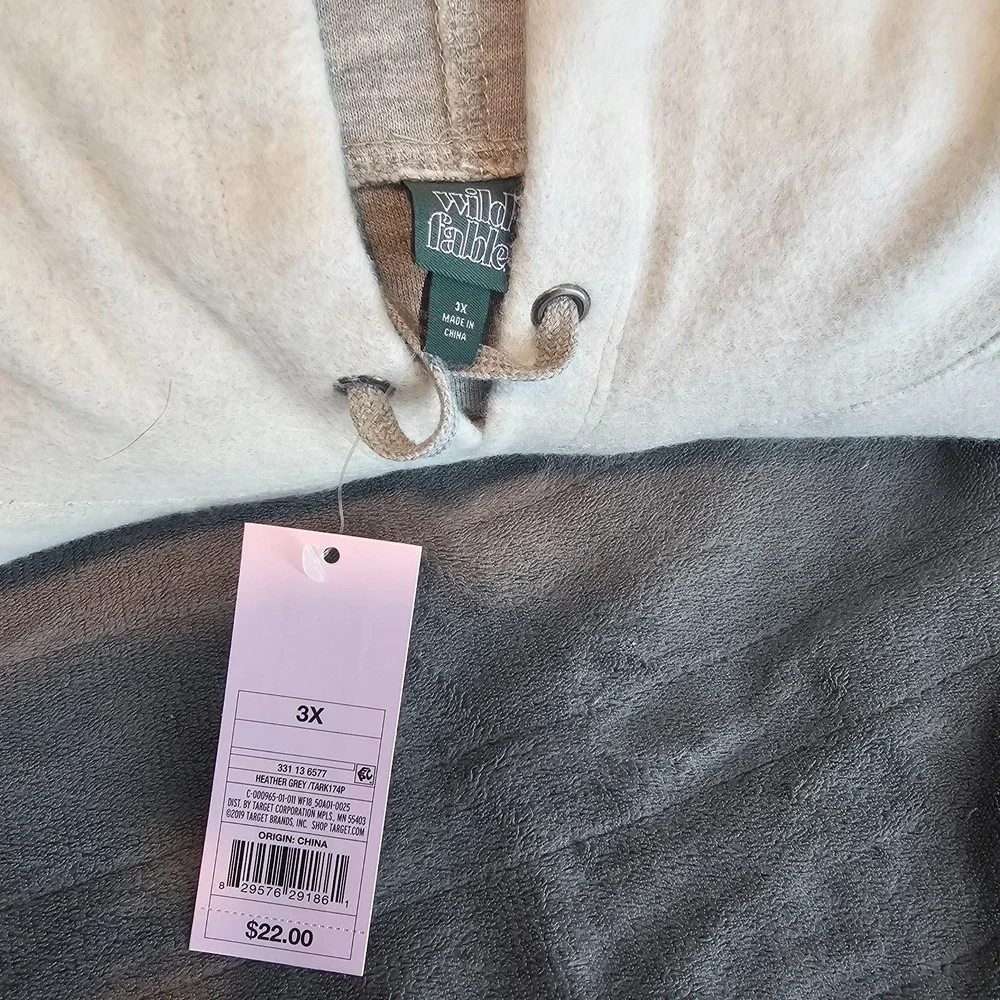 Wild Fable Womens 3X Hoodie Long Sleeve Pullover Heather Gray Plus NWT - Picture 13 of 13